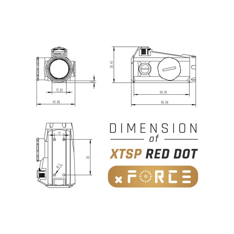 point rouge XP Xtsp TAN x-force Tactical OPS Red Dot Red Dot point