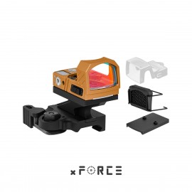 XR5 Solar Powered Mini Red Dot Sight with Cantilevered QD Mount (Orange)