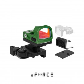 XR5 Solar Powered Mini Red Dot Sight with Cantilevered QD Mount (Green)