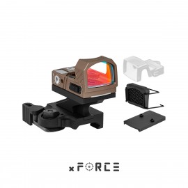 XR5 Solar Powered Mini Red Dot Sight with Cantilevered QD Mount (Dark-Earth)