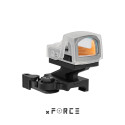 XR051SLV - XR5 Solar Powered Mini Red Dot Sight with Cantilevered QD Mount (Silver)