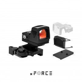Solar Powered Mini Red Dot with Cantilevered QD Mount (Black)