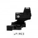 XR021BLK | xFORCE Solar Powered Mini Red Dot with Cantilevered QD Mount (Black)
