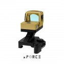 XR021GLD | xFORCE Solar Powered Mini Red Dot with Cantilevered QD Mount (Gold)