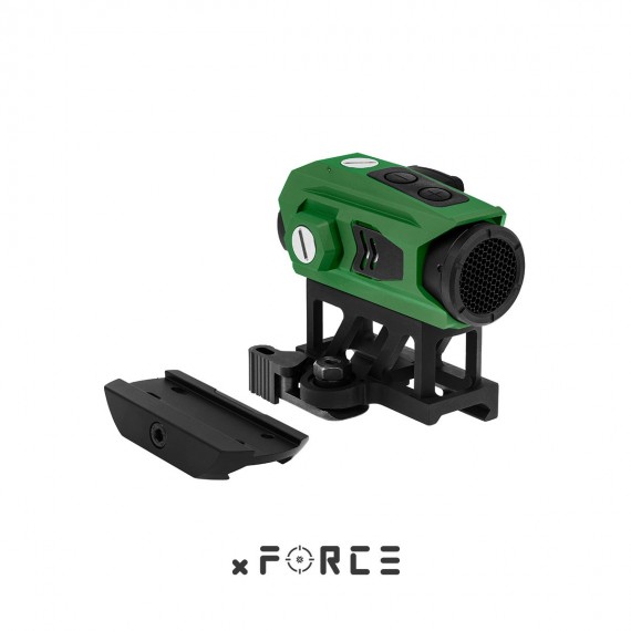 XTSW Red Dot Sight with Low and QD Riser Mount (Green)