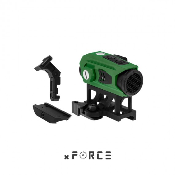 XTSW Red Dot Sight 3 Mounts Pack with QD Riser, Low and Offset Mount (Green)